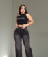 JEANS BRILLO NEGRO
